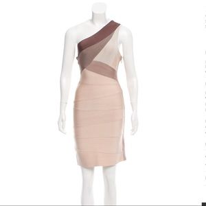 Herve Leger One shoulder bandage dress. Size M
